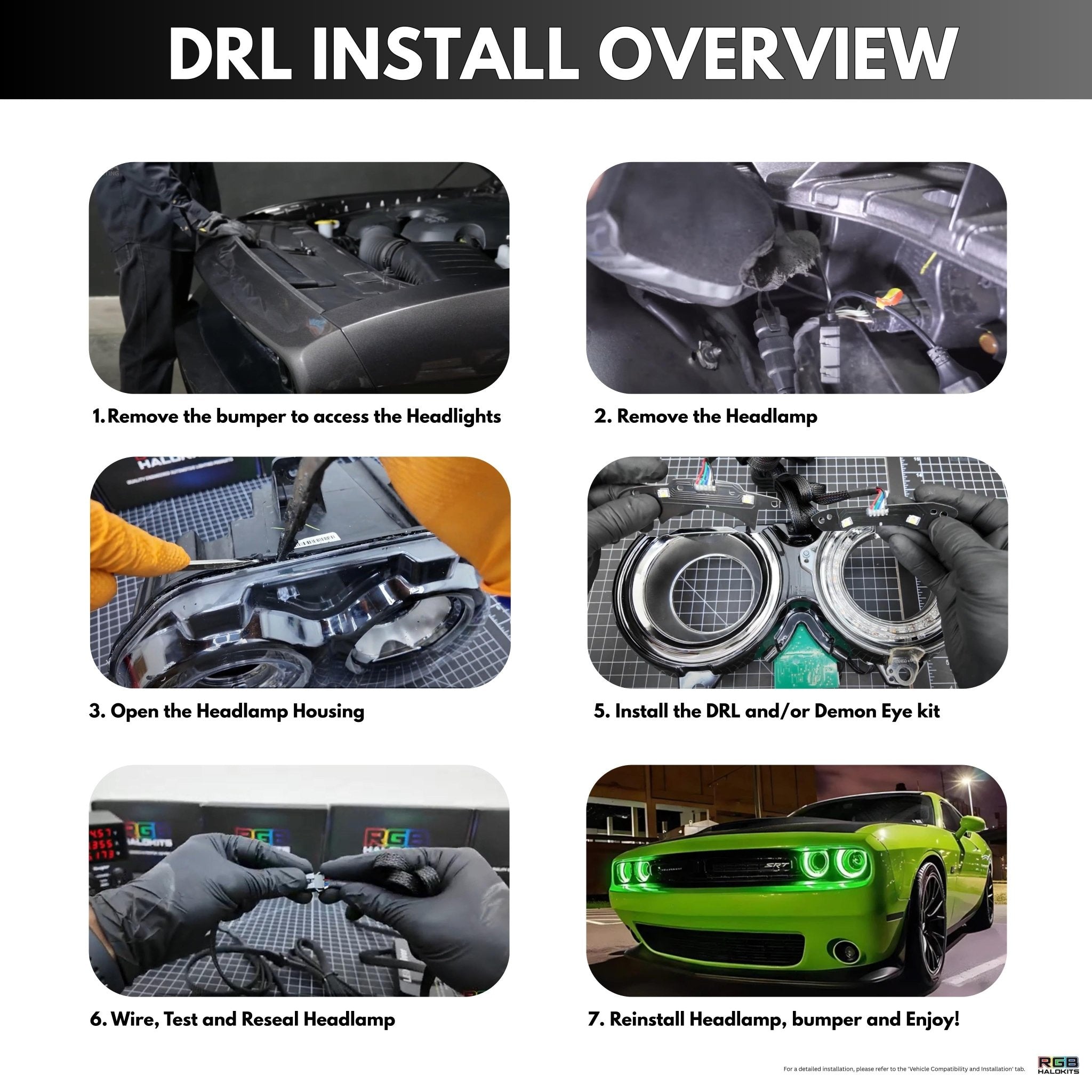 Dodge Challenger RGBW DRL Boards (2015-2024) - Rapid Vehicles