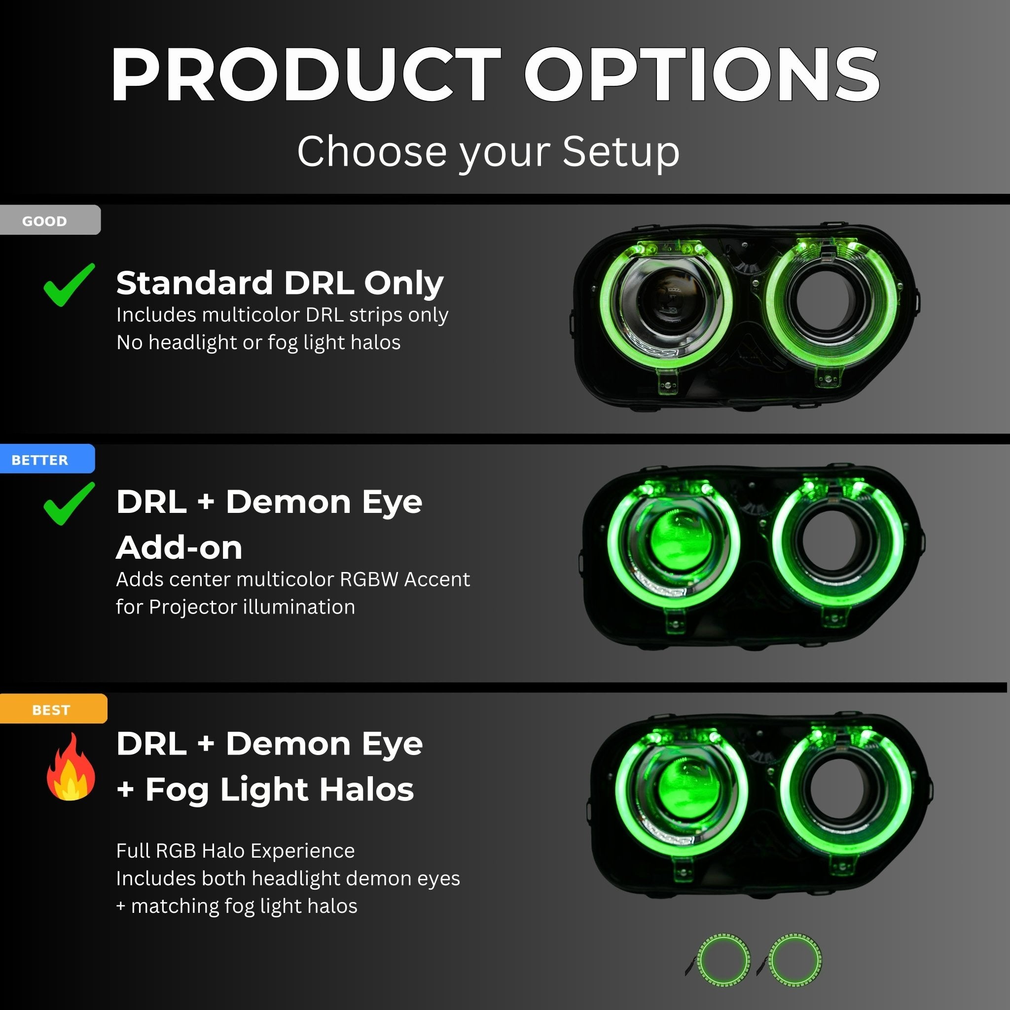 Dodge Challenger RGBW DRL Boards (2015-2024) - Rapid Vehicles