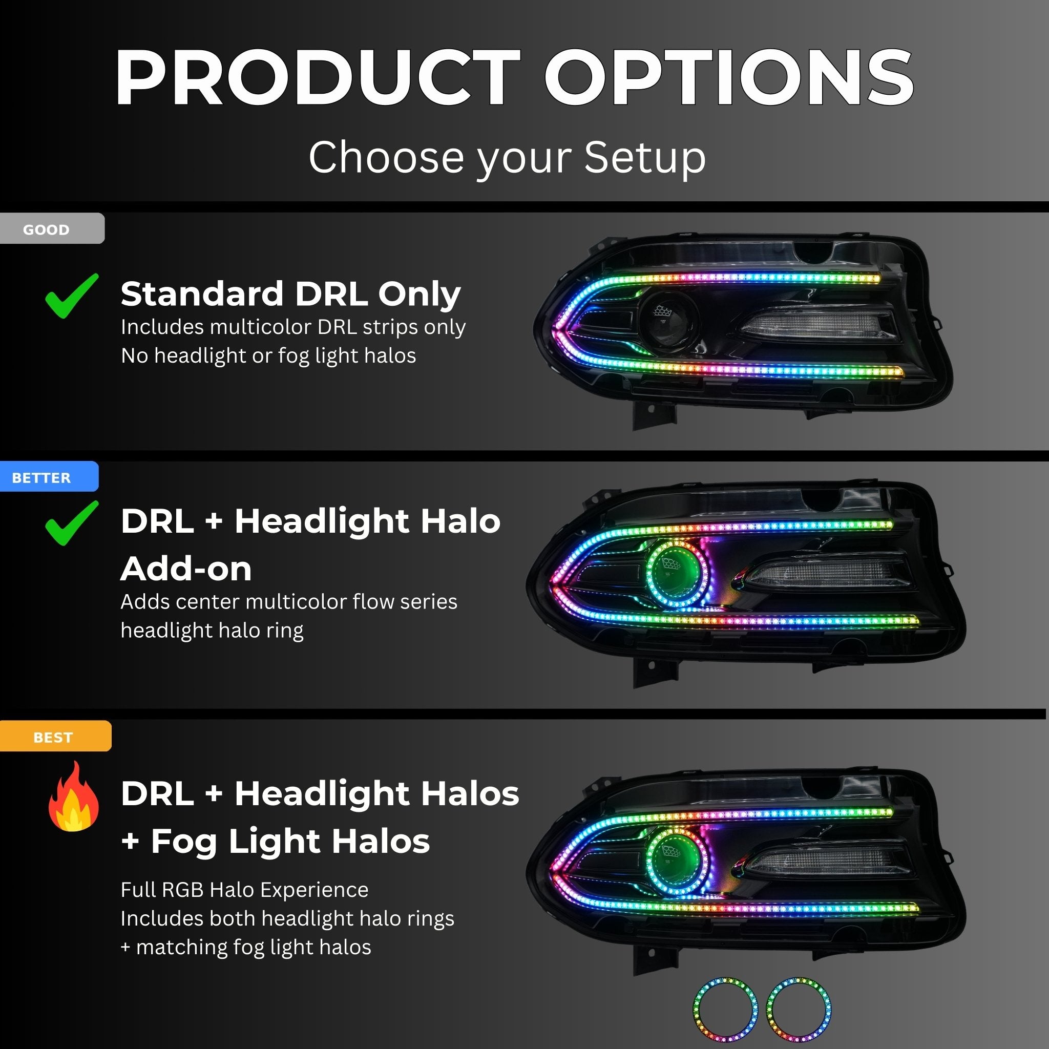 Dodge Charger Flow Series DRL Boards (2015-2024) - Rapid Vehicles