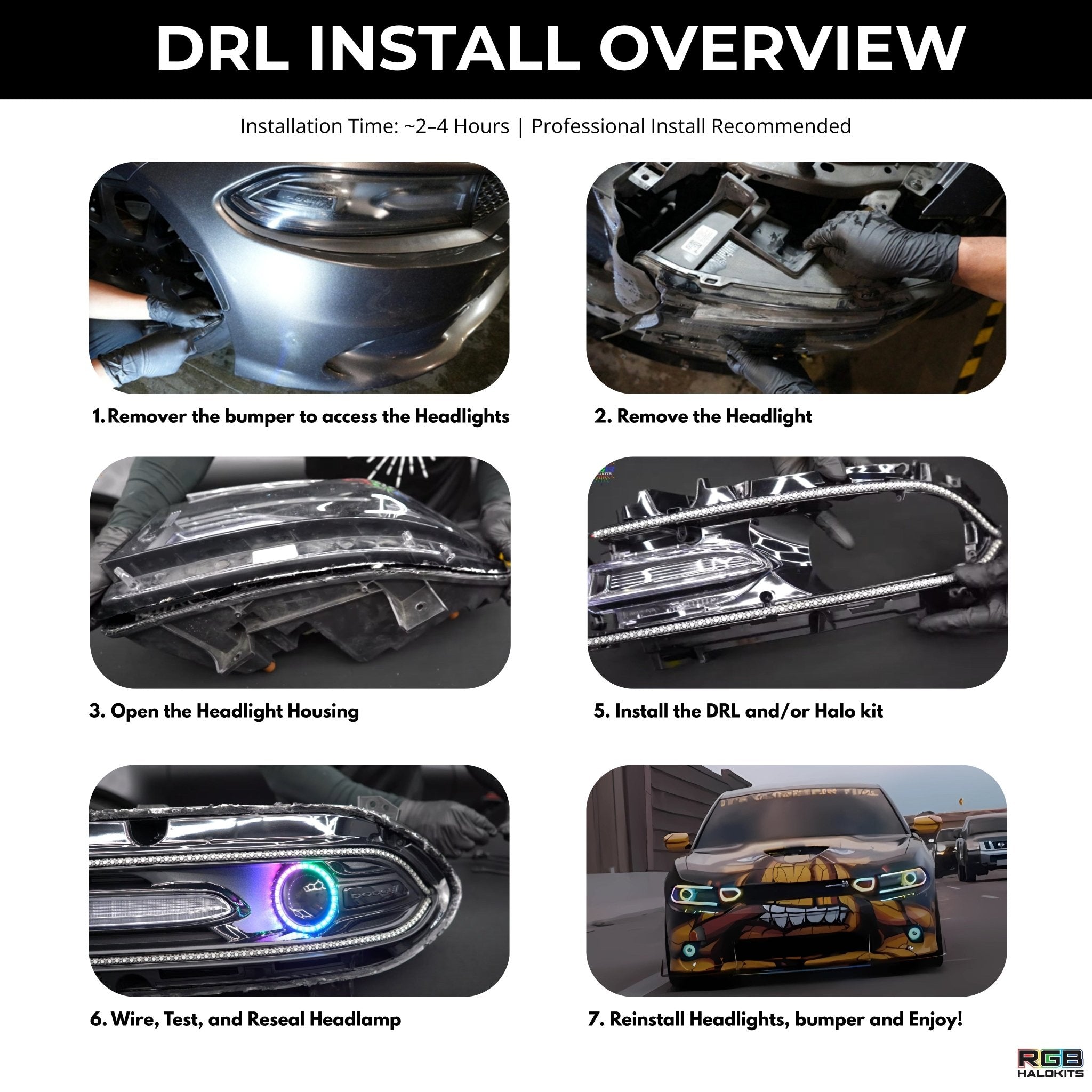 Dodge Charger Flow Series DRL Boards (2015-2024) - Rapid Vehicles