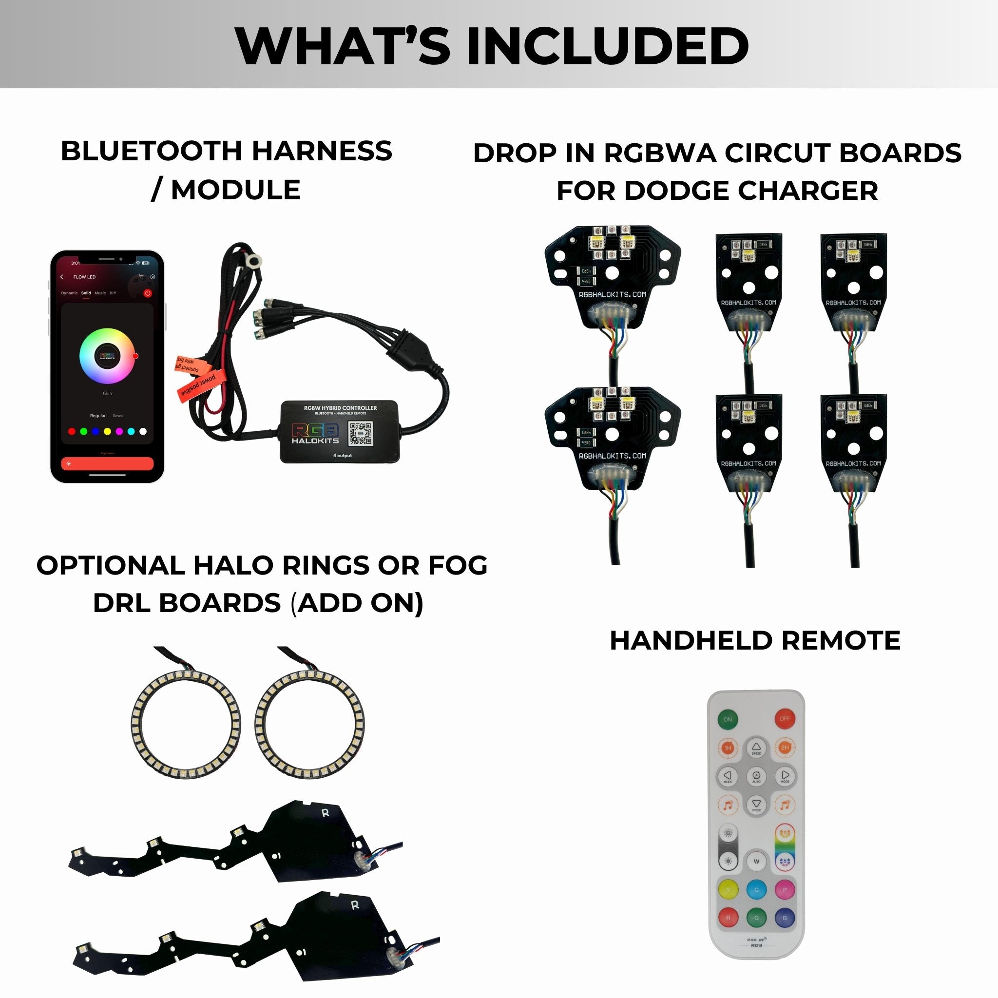 Dodge Charger RGBWA DRL Boards (2015-2024) - Rapid Vehicles