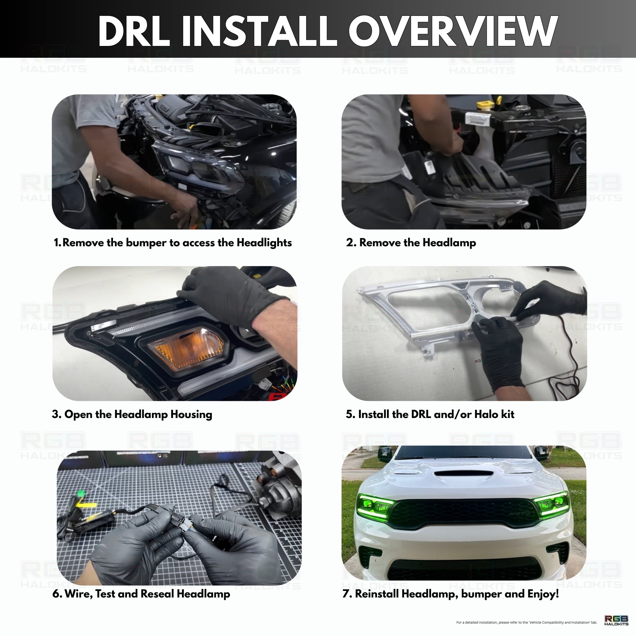 Dodge Durango Multicolor Flow DRL Kit (2021-2026) - Rapid Vehicles