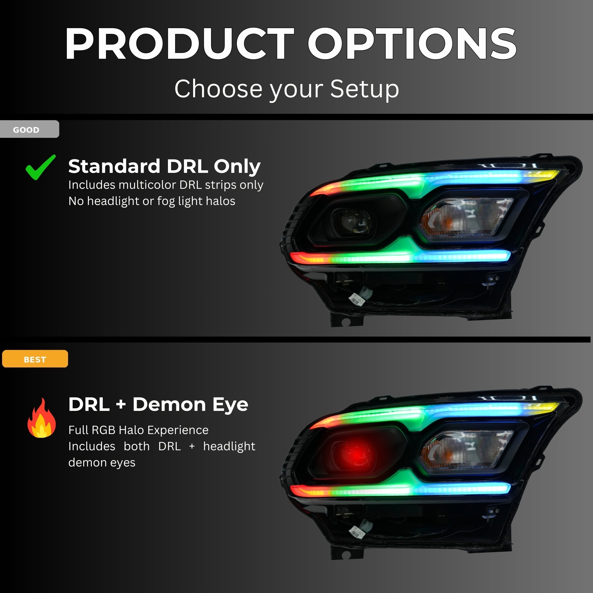 Dodge Durango Multicolor Flow DRL Kit (2021-2026) - Rapid Vehicles