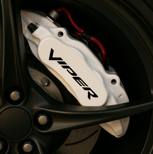 Dodge Viper Brake Caliper Decals – Universal Fit | Set of 8 (3" to 6") - Rapid Vehicles