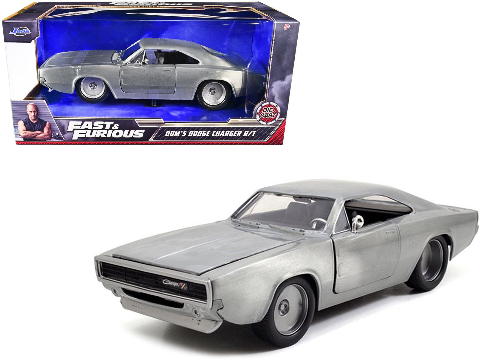 Dom's 1970 Dodge Charger R/T Bare Metal "Fast & Furious 7" (2015) Movie 1/24 Diecast Model Car by Jada free shipping USA - Rapid Vehicles