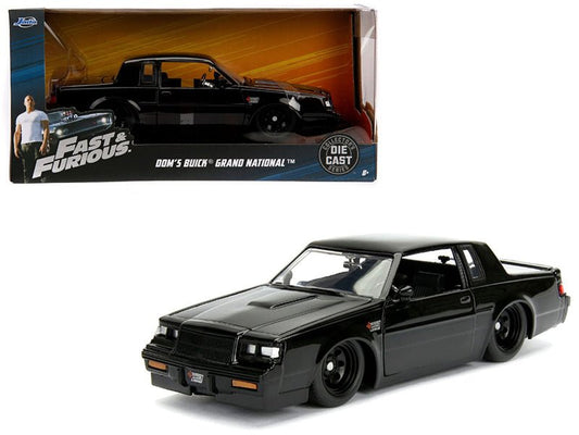 Dom's Buick Grand National Black "Fast & Furious" Movie 1/24 Diecast Model Car by Jada free shipping USA - Rapid Vehicles