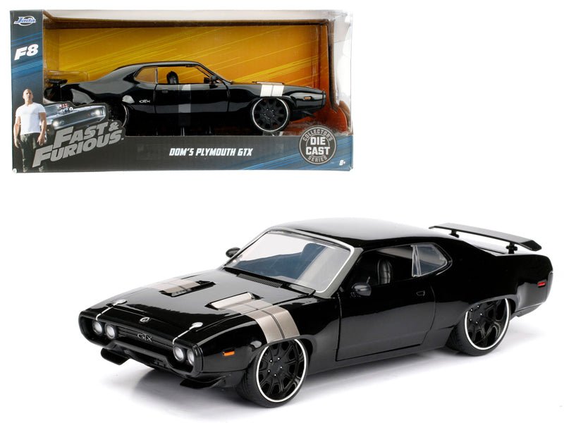 Dom's Plymouth GTX Fast & Furious F8 "The Fate of the Furious" Movie 1/24 Diecast Model Car by Jada free shipping USA - Rapid Vehicles