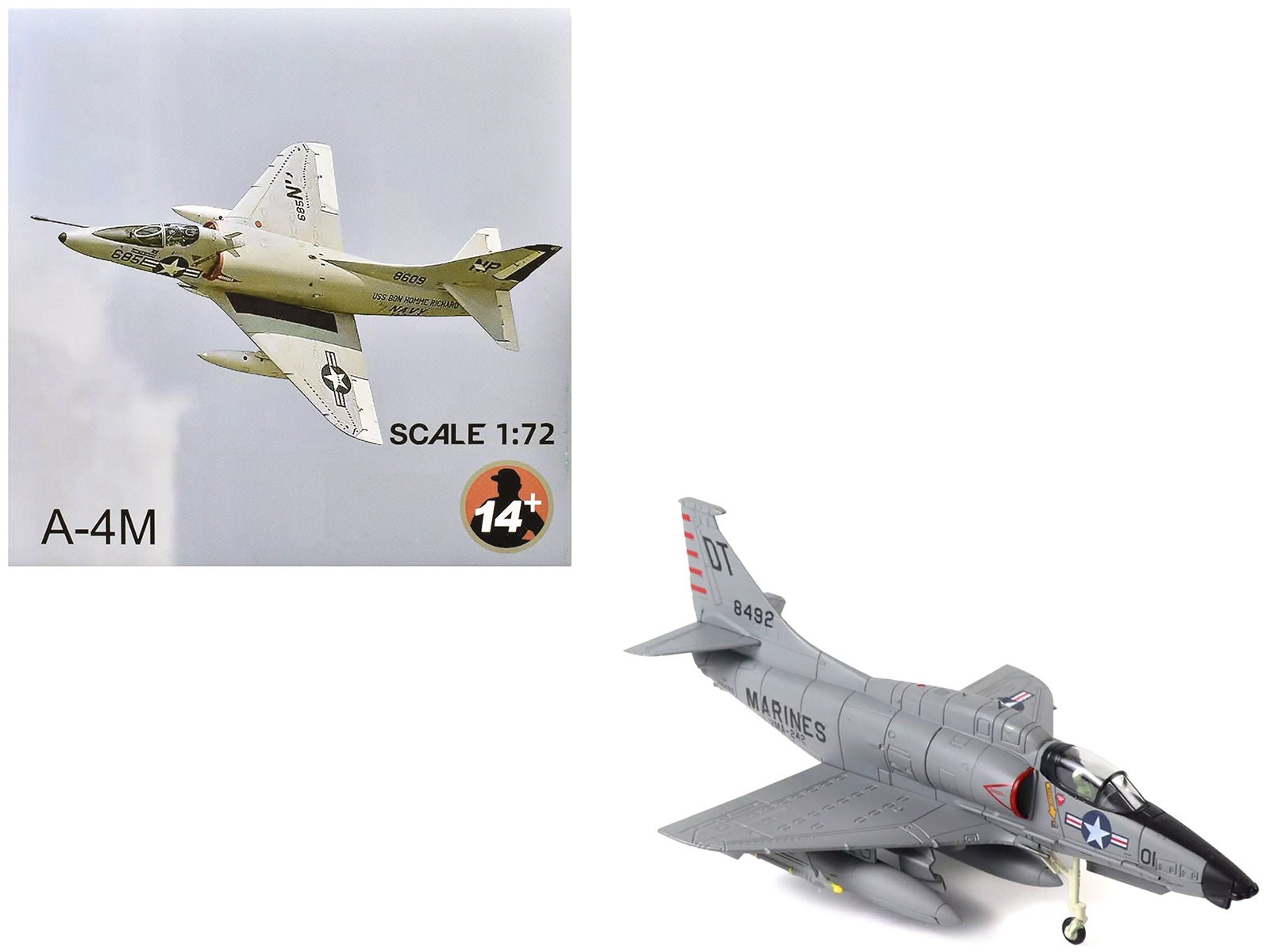 Douglas A - 4D Skyhawk Aircraft "VMA - 242 Bats NAS Key West 1962 Missile Crisis" United States Marine Corps 1/72 Diecast Model Airplane free shipping USA - Rapid Vehicles
