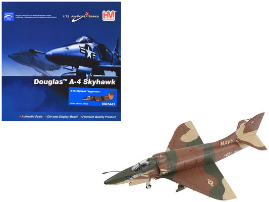 Douglas A - 4E Skyhawk Aircraft "Aggressor 151095" (1985/6) United States Navy "Air Power Series" 1/72 Diecast Model by Hobby Master free shipping USA - Rapid Vehicles
