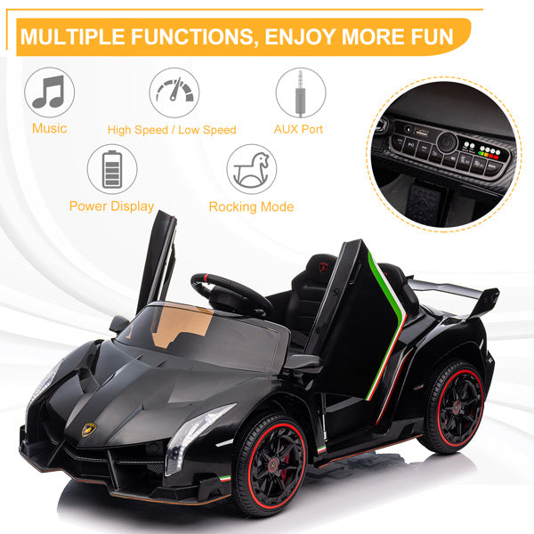 LEADZM Lamborghini Poison Small Dual Drive 12V 4.5AH with 2.4G Remote - Premium Toys from Maroon Simba - Just $235.99! Shop now at Rapidvehicles