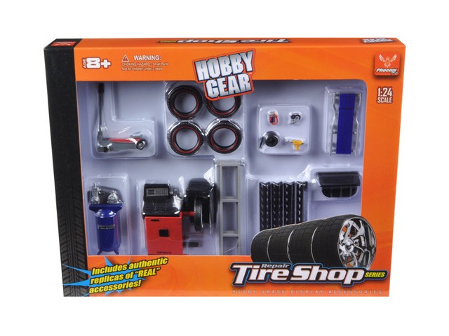 Phoenix Toys 18422 Tire Repair Shop Accessories Set Ford 1-24 - Premium Toys from Rose Chloe - Just $44.99! Shop now at Rapidvehicles