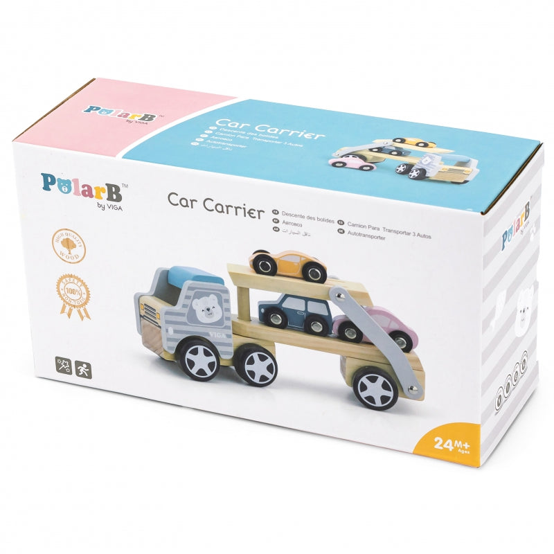 VIGA Wooden trailer with PolarB cars - Premium  from Rapidvehicles - Just $23.99! Shop now at Rapidvehicles