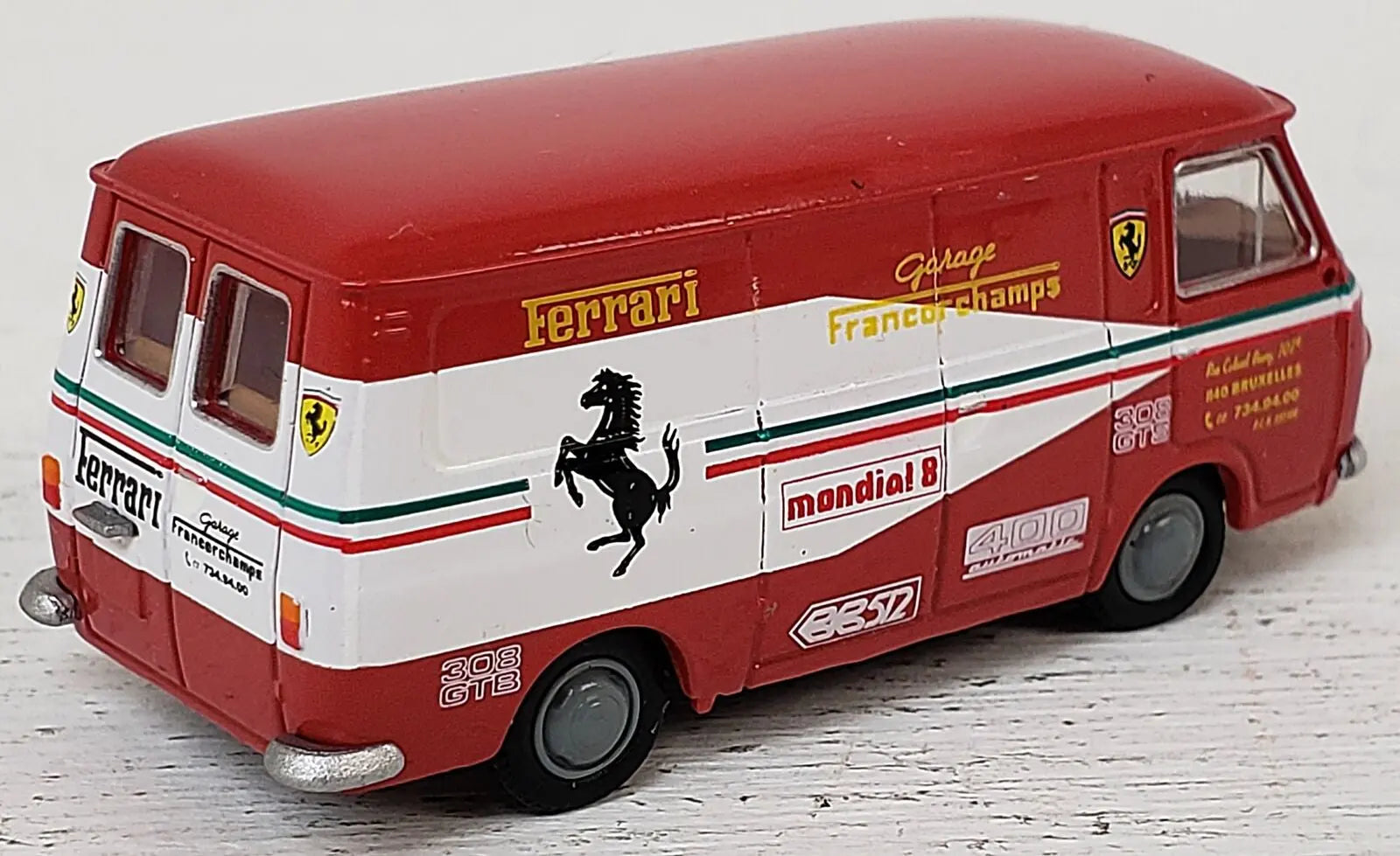 Brekina NEW HO 1/87 Fiat 238 Panel Van Garage Franchorchamps Marked for Ferrari