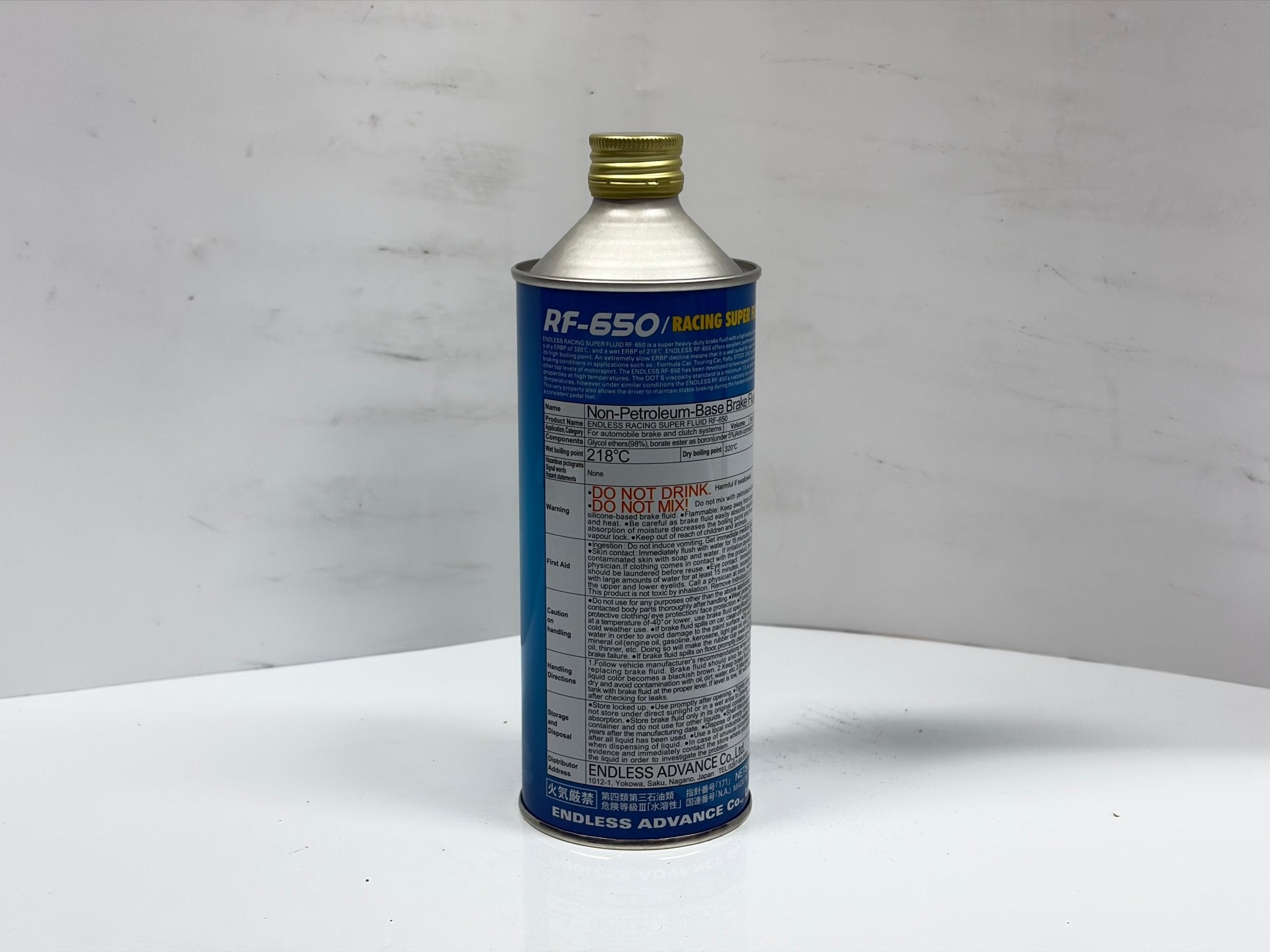 Endless RF‑650 Racing Brake Fluid 500 mL - 613°F Dry Boiling Point, Motorsport Grade RF650 - Rapid Vehicles