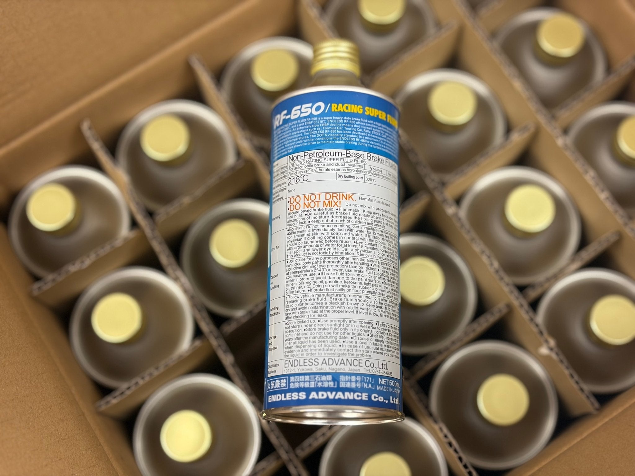 Endless RF‑650 Racing Brake Fluid 500 mL - 613°F Dry Boiling Point, Motorsport Grade RF650 - Rapid Vehicles