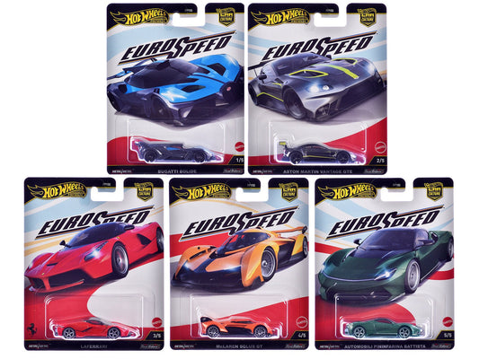 "Euro Speed" 5 piece Set "Car Culture" 2025 Series L Diecast Model Cars by Hot Wheels free shipping USA - Rapid Vehicles