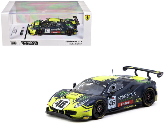 Ferrari 488 GT3 46 V. Rossi - A. Salucci - L. Marini "Gulf 12 Hours" (2019) "Hobby64" Series 1/64 Diecast Model Car by Tarmac Works free shipping USA - Rapid Vehicles