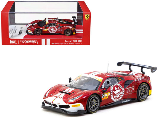 Ferrari 488 GT3 52 Chen Weian "Harmony Racing" "Macau GT Cup" (2023) "Hobby64" Series 1/64 Diecast Model Car by Tarmac Works free shipping USA - Rapid Vehicles