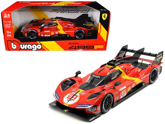 Ferrari 499P 51 James Calado - Antonio Giovinazzi - Alessandro Pier Guidi "Ferrari AF Corse" Winner "24 Hours of Le Mans" (2023) "Racing" Series 1/18 Diecast Model Car by Bburago free shipping USA - Rapid Vehicles
