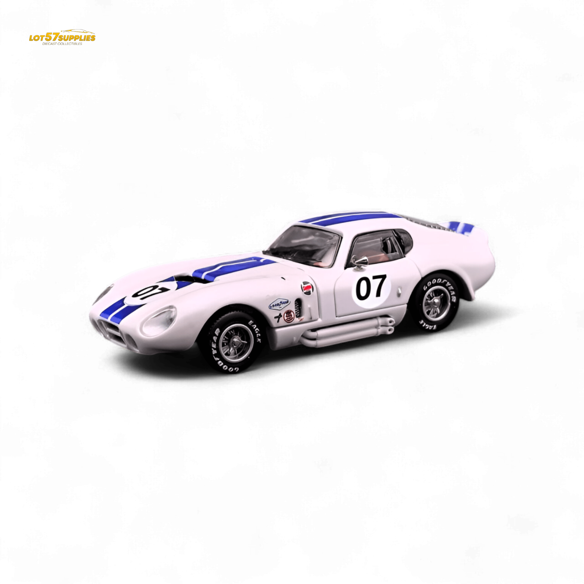 Fine Works64 Shelby Daytona White with Blue Stripes 1:64 - Rapid Vehicles