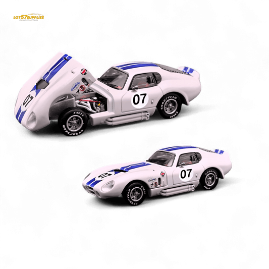 Fine Works64 Shelby Daytona White with Blue Stripes 1:64 - Rapid Vehicles