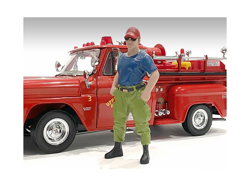 "Firefighters" Off Duty Figure for 1/18 Scale Models by American Diorama free shipping USA - Rapid Vehicles