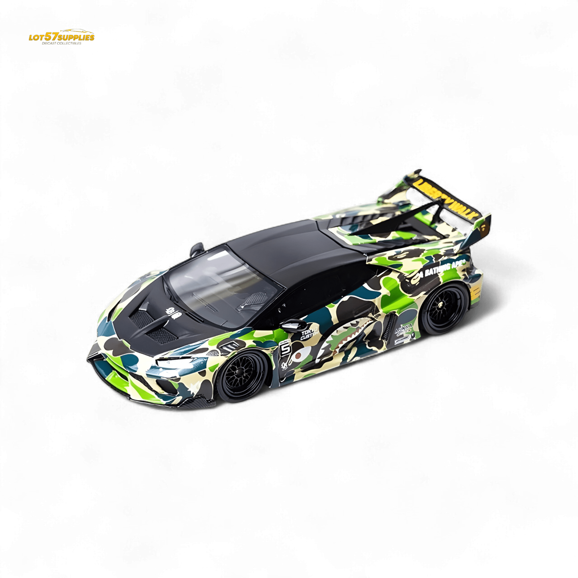 Flame Lamborghini Huracan LP610-4 LWBK WideBody Camouflage 1:64 - Rapid Vehicles