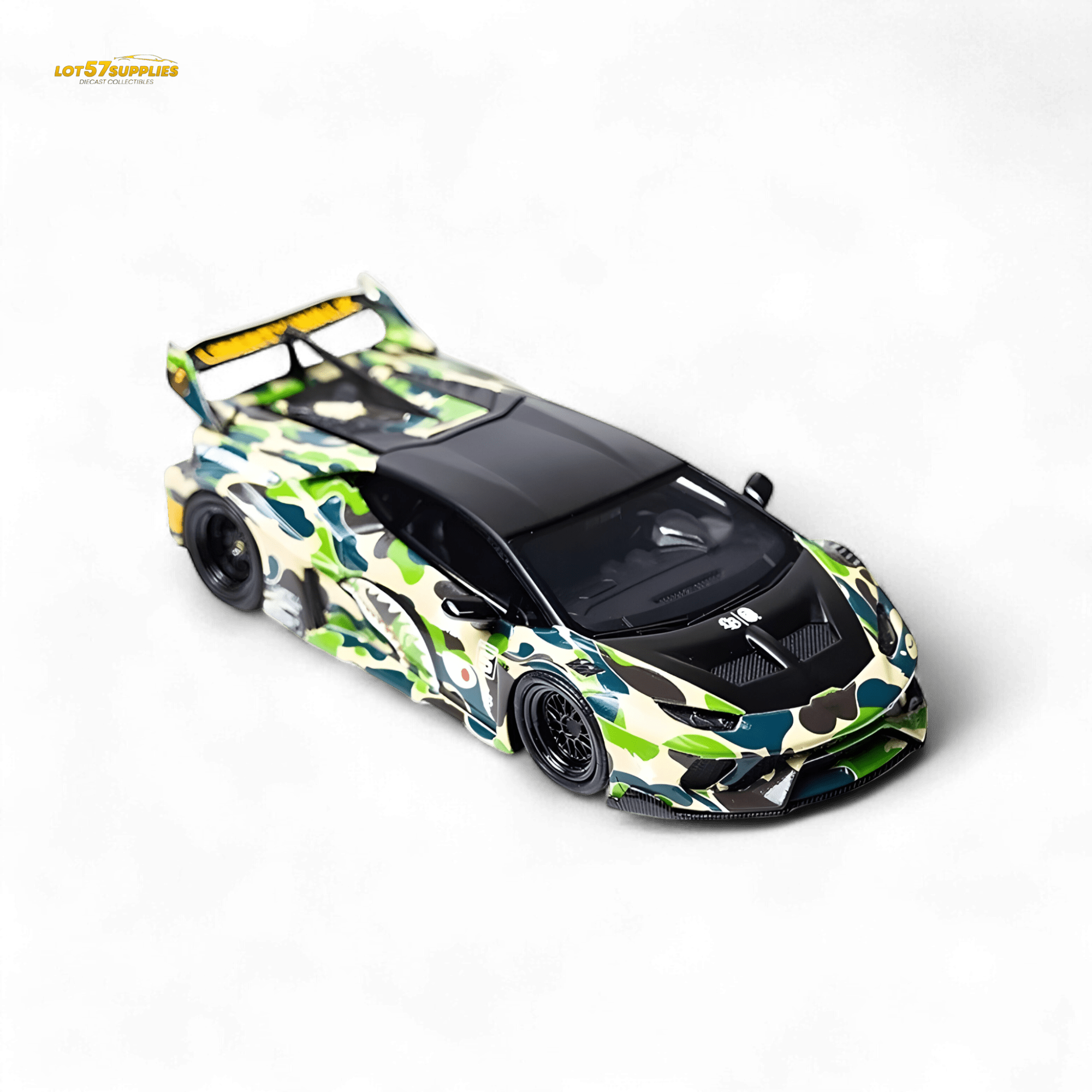Flame Lamborghini Huracan LP610-4 LWBK WideBody Camouflage 1:64 - Rapid Vehicles