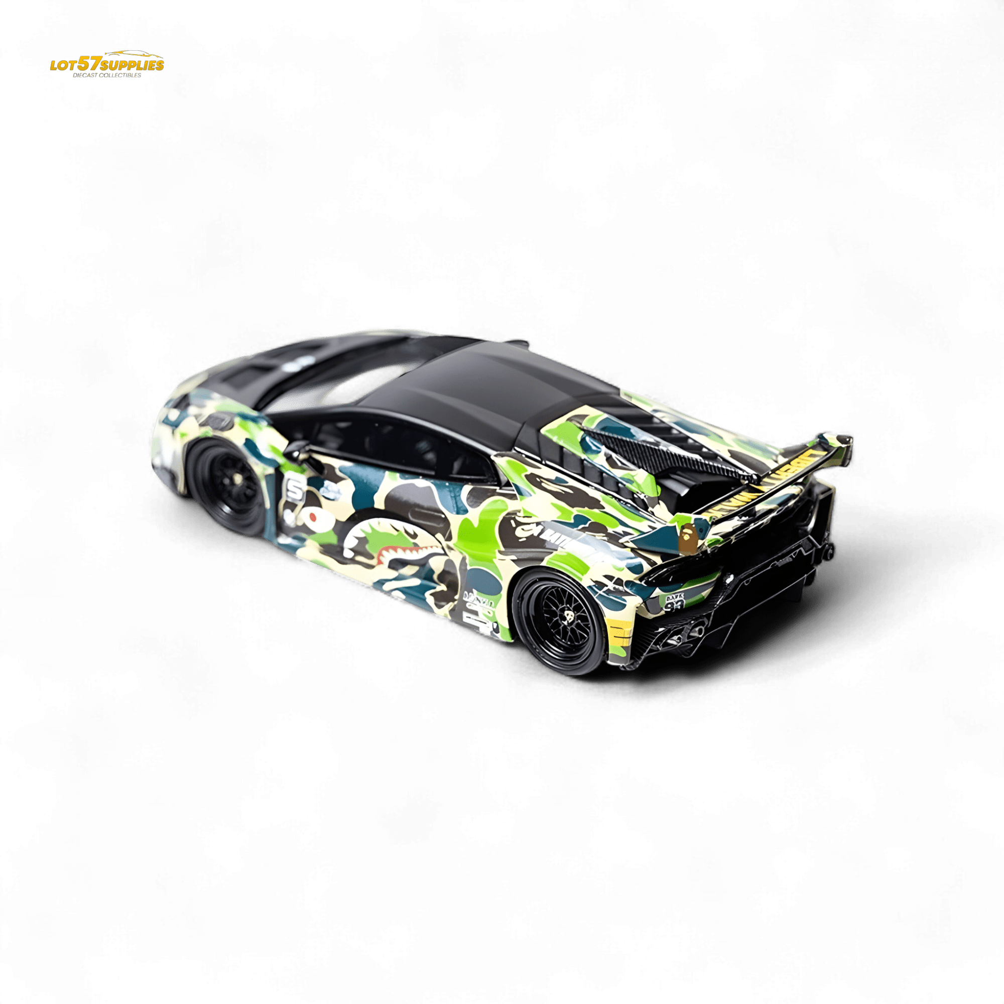 Flame Lamborghini Huracan LP610-4 LWBK WideBody Camouflage 1:64 - Rapid Vehicles