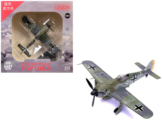 Focke - Wulf Fw 190A Aircraft "108 - Victory Ace Hauptmann Hans 'Assi' Hahn Gruppenkommandeur III./JG 2 Richthofen France" (1942) German Luftwaffe 1/72 Diecast Model Airplane by Legion free shipping USA - Rapid Vehicles