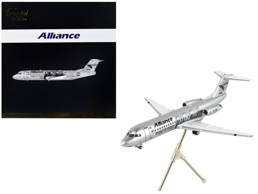 Fokker F70 Commercial Aircraft "Alliance Airlines - 100 Years First Flight from England" Silver Metallic "Gemini 200" Series 1/200 Diecast Model Airplane by GeminiJets free shipping USA - Rapid Vehicles