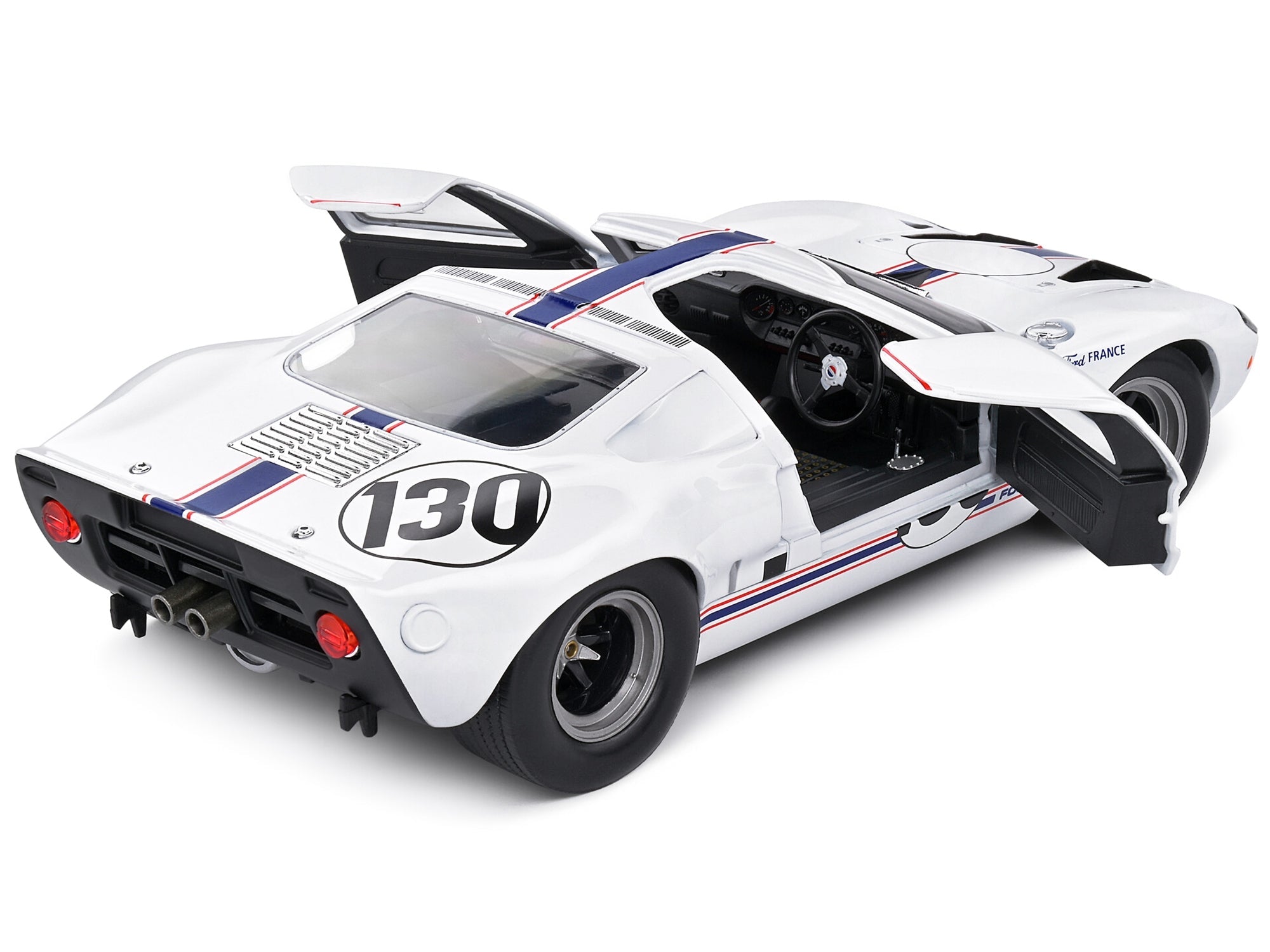 Ford GT40 MK1 130 Henri Greder - Jean-Michel Giorgi "Targa Florio" (1967) "Competition" Series 1/18 Diecast Model Car by Solido - Rapid Vehicles