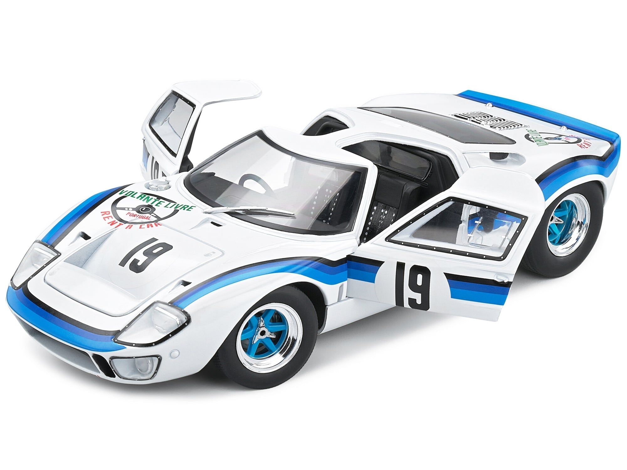 Ford GT40 MK.1 RHD (Right Hand Drive) 19 Emilio Marta "Angola Championship" (1973) "Competition" Series 1/18 Diecast Model Car by Solido - Rapid Vehicles