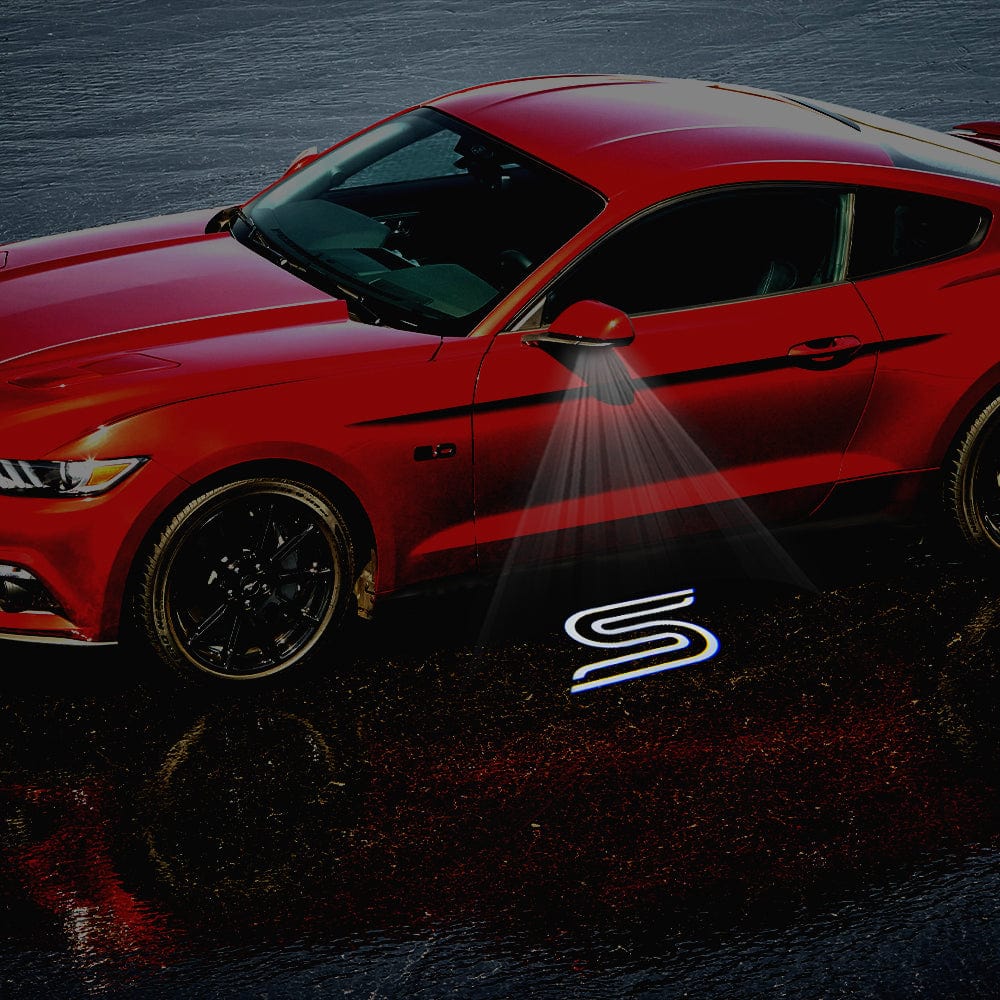 LED Side Mirror MACH1 Projector Puddle Lights Pair for Ford Mustang 2013-2026