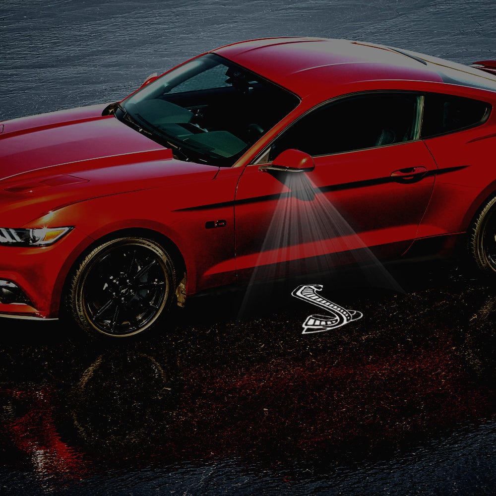 LED Side Mirror MACH1 Projector Puddle Lights Pair for Ford Mustang 2013-2026