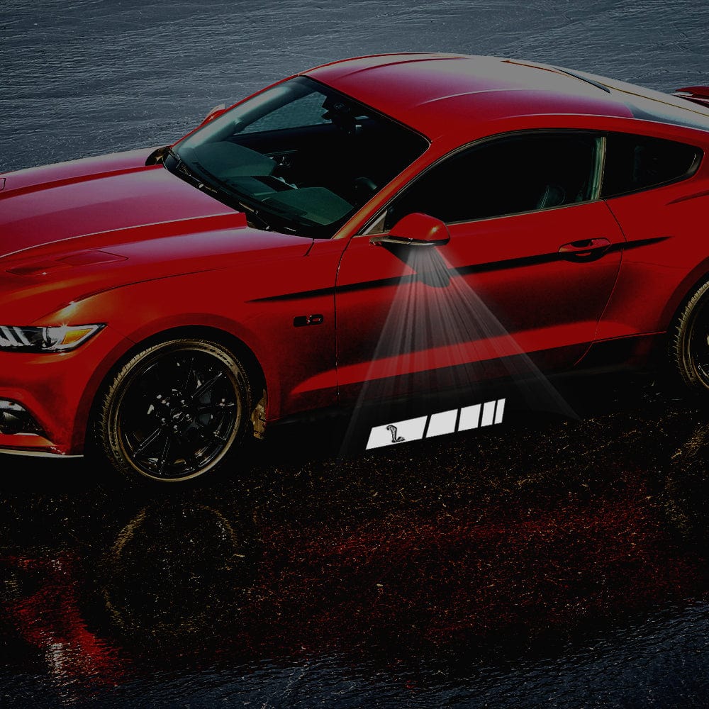 LED Side Mirror MACH1 Projector Puddle Lights Pair for Ford Mustang 2013-2026