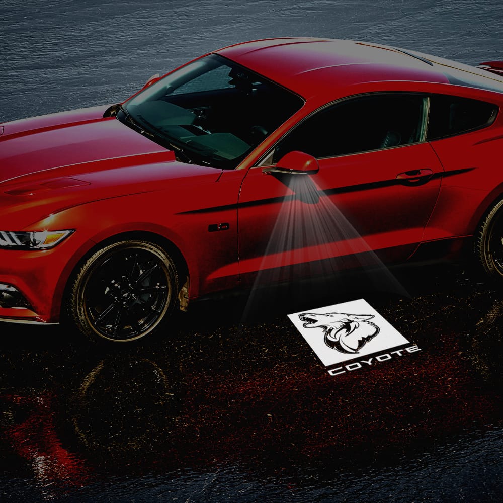LED Side Mirror MACH1 Projector Puddle Lights Pair for Ford Mustang 2013-2026
