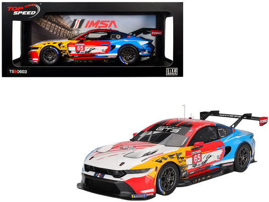 Ford Mustang GT3 65 Joey Hand - Dirk Muller "Ford Multimatic Motorsports" "Motul Course de Monterey - Laguna Seca" (2024) 1/18 Model Car by Top Speed free shipping USA - Rapid Vehicles
