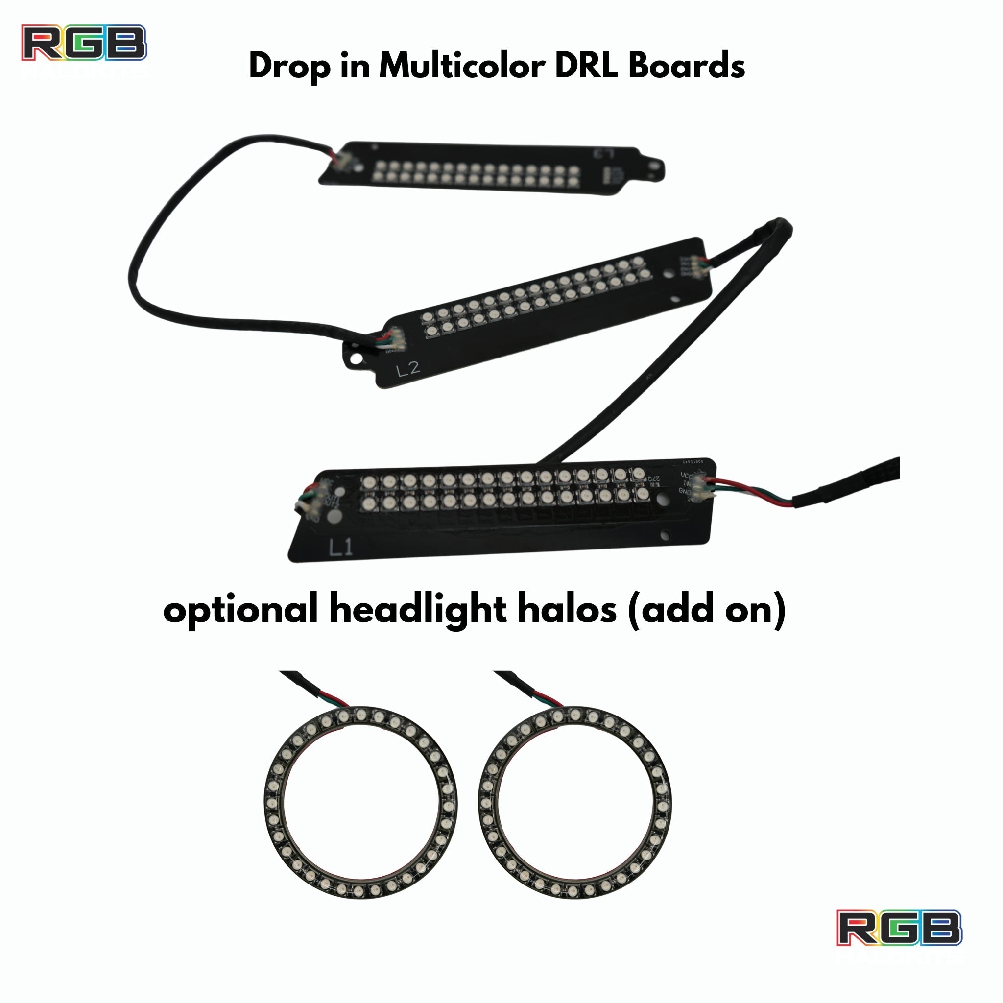 Ford Mustang Multicolor Flow Series DRL Boards (2015-2017) - Rapid Vehicles