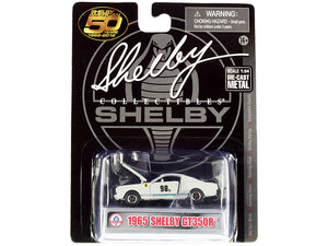 1965 Ford Mustang Shelby GT350R #98B "Terlingua Racing Team" White with Blue Stripes "Shelby American 50 Years" (1962-2012) 1/64 Diecast Model Car by Shelby Collectibles - Premium  from Rapidvehicles - Just $24.99! Shop now at Rapidvehicles