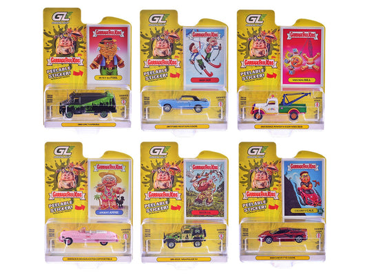 "Garbage Pail Kids" Series 8 Set of 6 pieces 1/64 Diecast Models by Greenlight free shipping USA - Rapid Vehicles