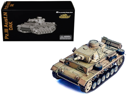 Germany Pz.Kpfw.III Ausf.N DAK Tank 124 "s.Pz.Abt.501 Tunisia Tiger Insignia" (1942/43) "NEO Dragon Armor" Series 1/72 Plastic Model by Dragon Models free shipping USA - Rapid Vehicles
