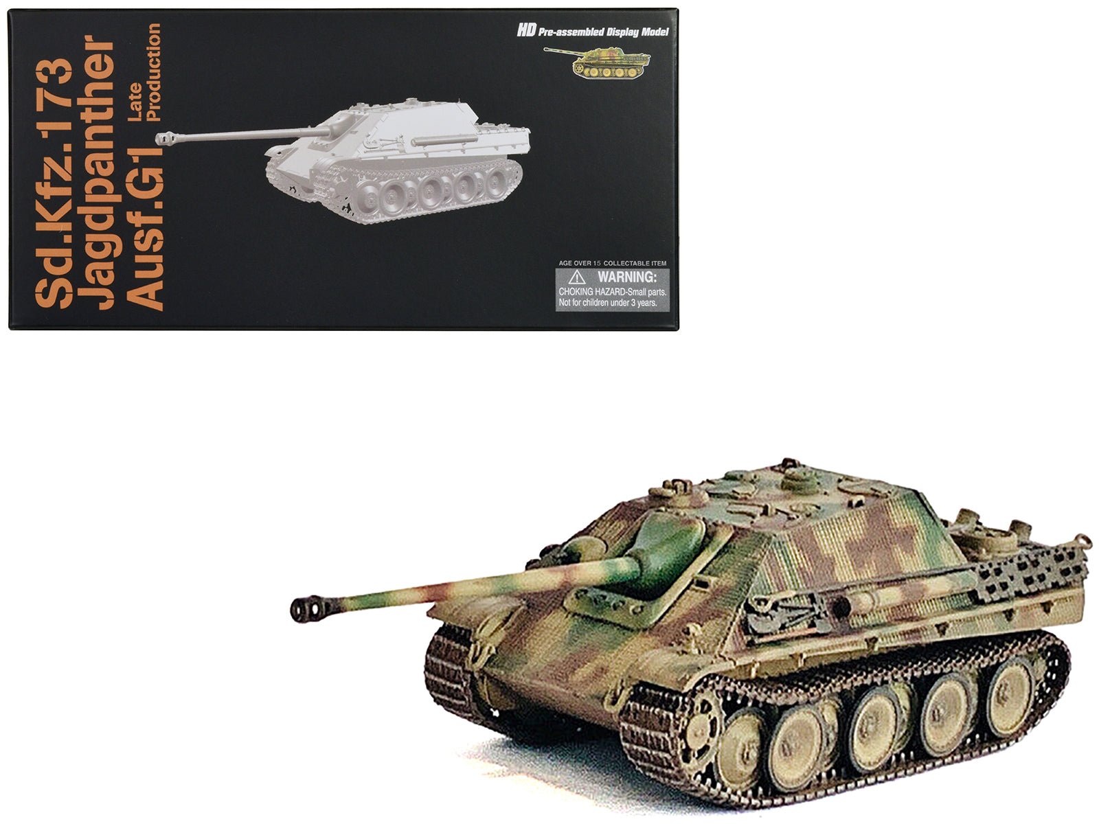 Germany Sd.Kfz.173 Jagdpanther Ausf.G1 Late Production Tank "sPz.Jg.Abt.654 France" (1944) "NEO Dragon Armor" Series 1/72 Plastic Model by Dragon Models free shipping USA - Rapid Vehicles