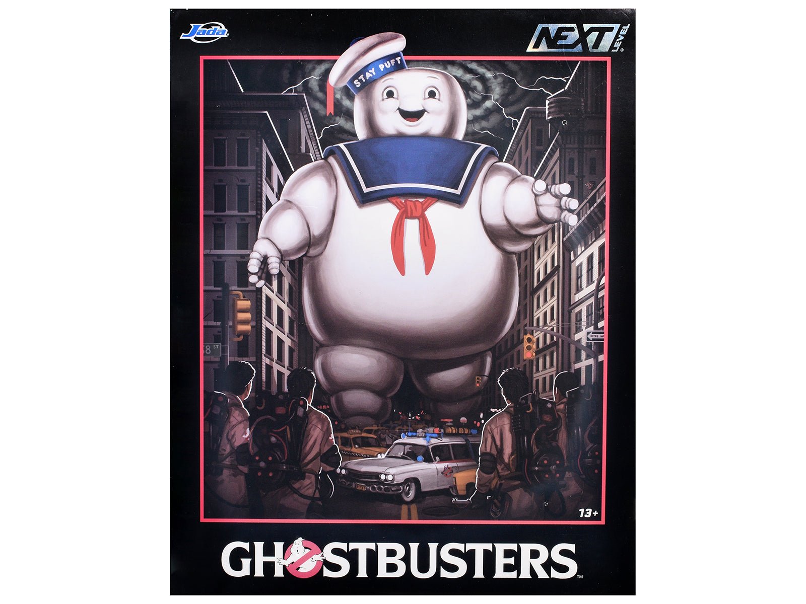 "Ghostbusters" 6" Stay Puft Marshmallow Man Figure with Nano Ecto - 1 Car Diorama Set "Ghostbusters" (1984) Movie "Next Level" Series Model by Jada free shipping USA - Rapid Vehicles