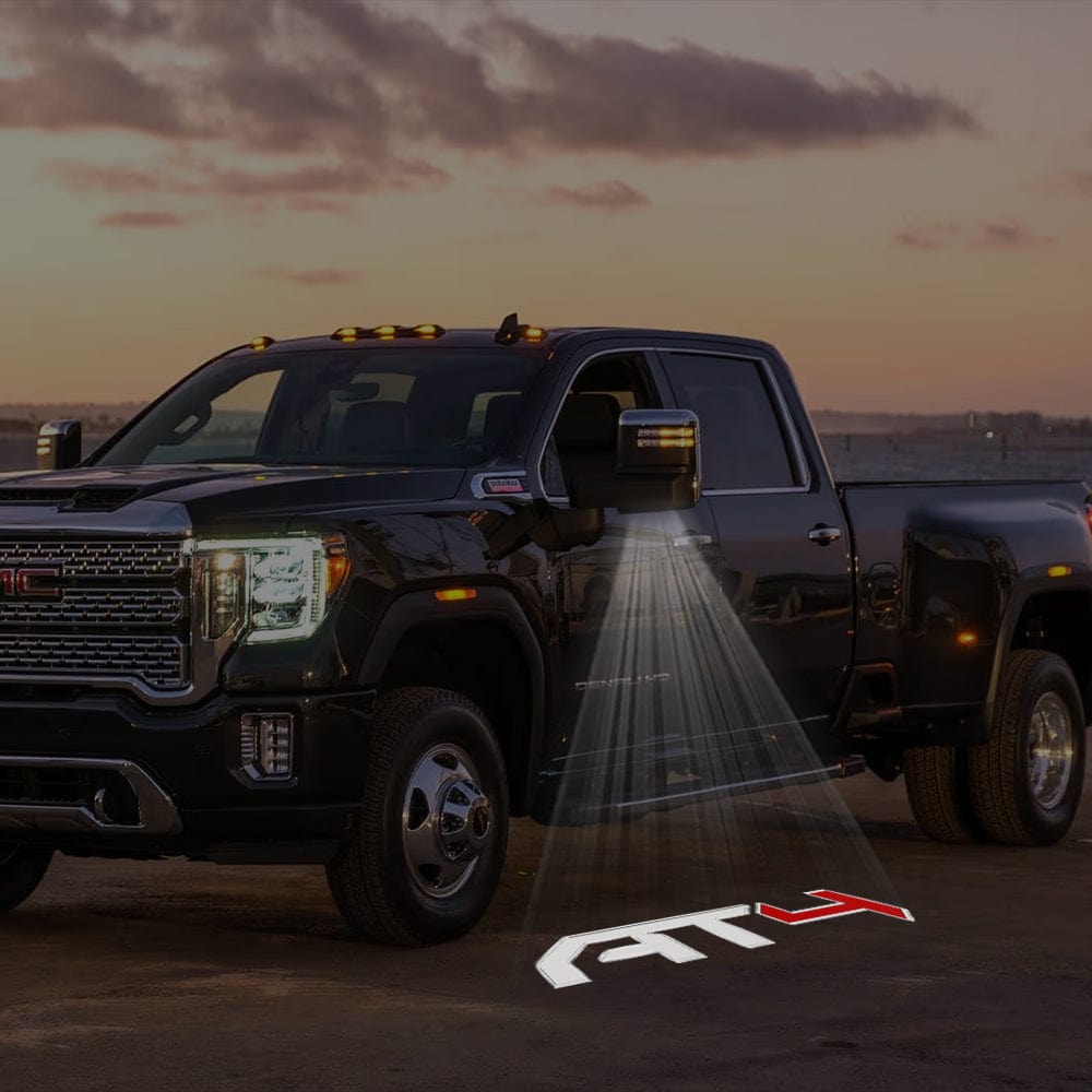 GMC Sierra Premium Side Wing Mirror Puddle Lights Various Designs 2015-2026