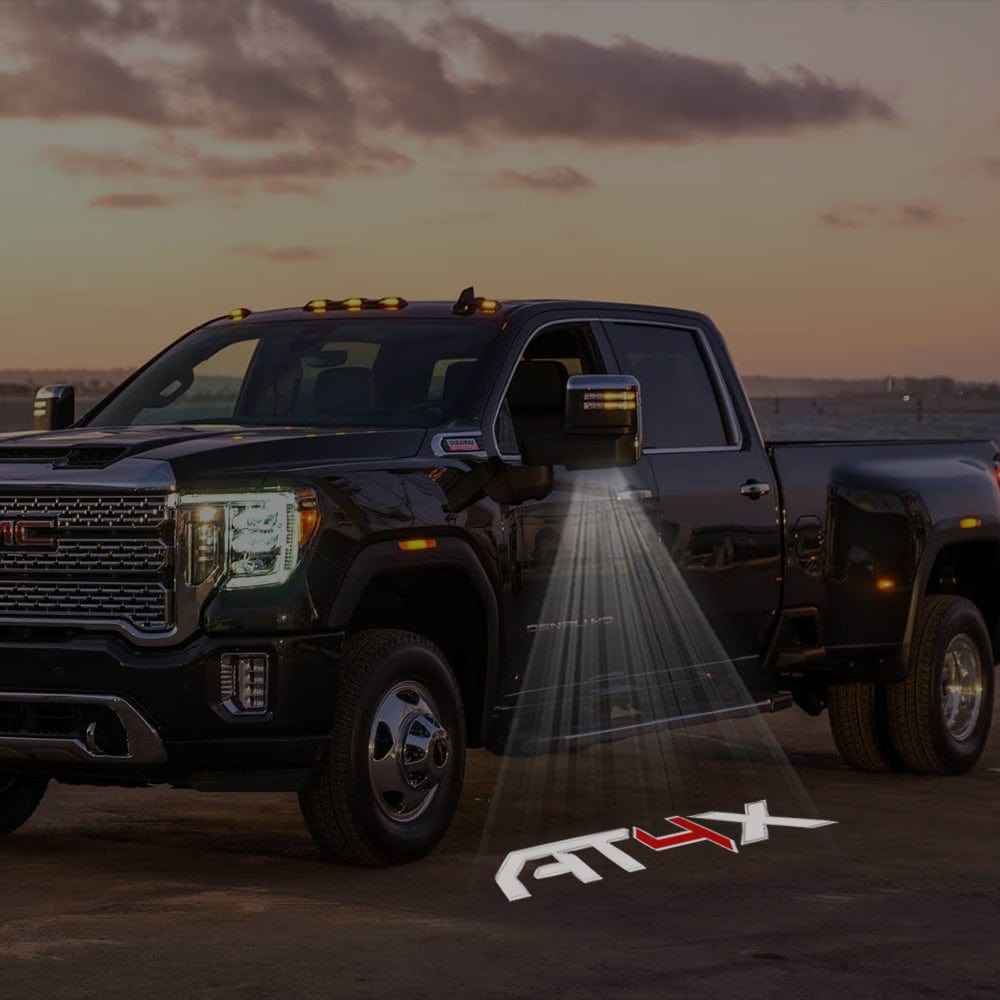GMC Sierra Premium Side Wing Mirror Puddle Lights Various Designs 2015-2026