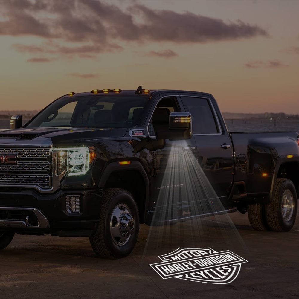 GMC Sierra Premium Side Wing Mirror Puddle Lights Various Designs 2015-2026