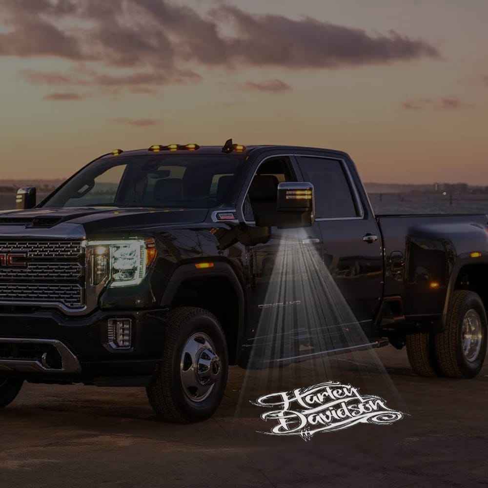 GMC Sierra Premium Side Wing Mirror Puddle Lights Various Designs 2015-2026