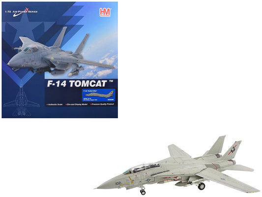 Grumman F - 14A Tomcat Fighter Aircraft "Sukhoi Killer VF - 41 Black Aces USS Nimitz" (1981) United States Navy "Air Power Series" 1/72 Diecast Model by Hobby Master free shipping USA - Rapid Vehicles