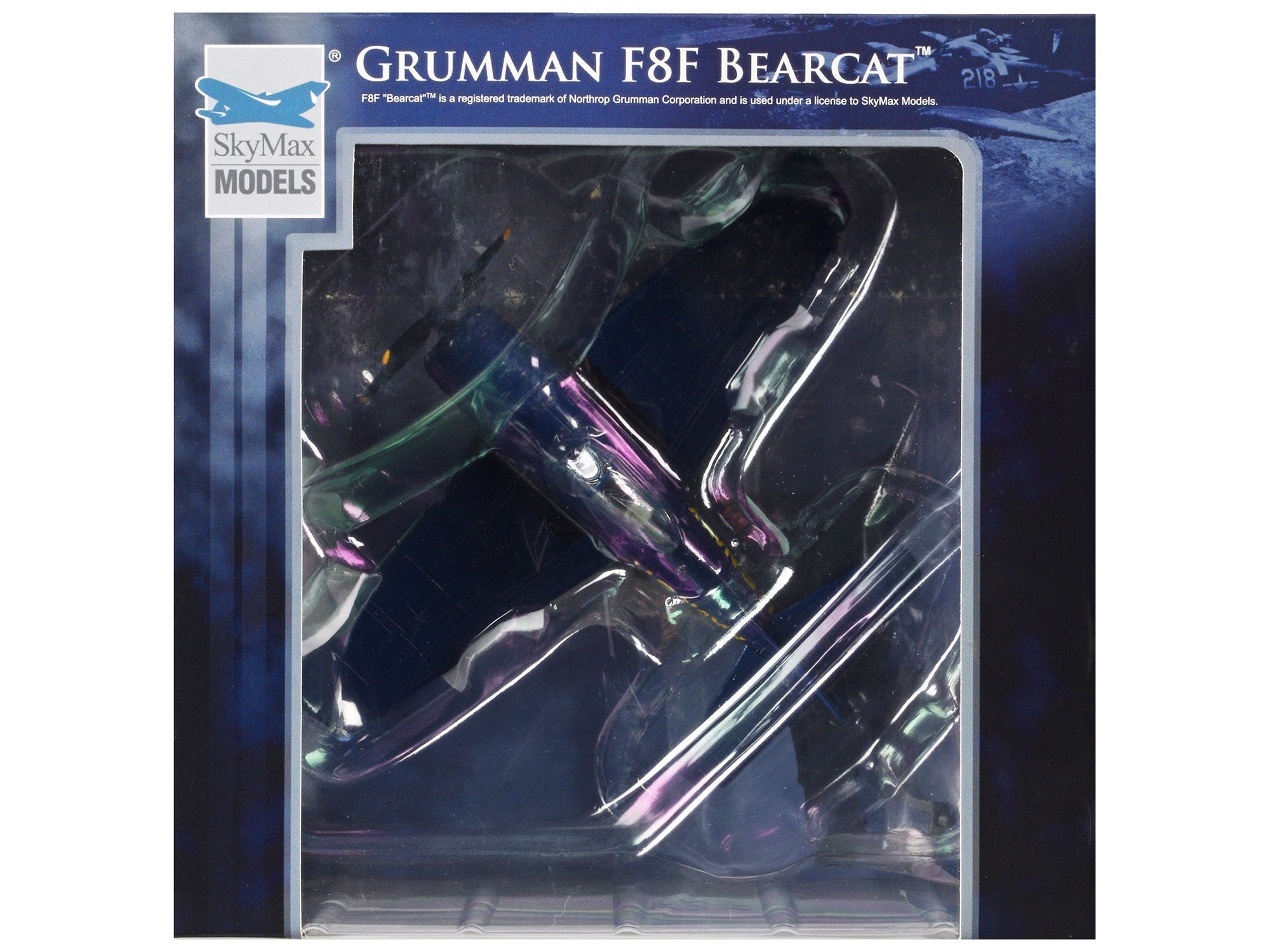 Grumman F8F Bearcat Fighter Aircraft "Blue Angels (1 - 5 decals)" (1946) United States Navy "SkyMax Models" Series 1/72 Diecast Model by Hobby Master free shipping USA - Rapid Vehicles